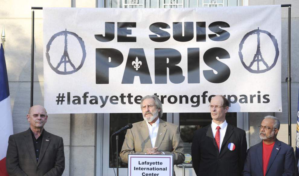 Photos: Lafayette residents gather to support Paris in wake of terrorist attacks _lowres
