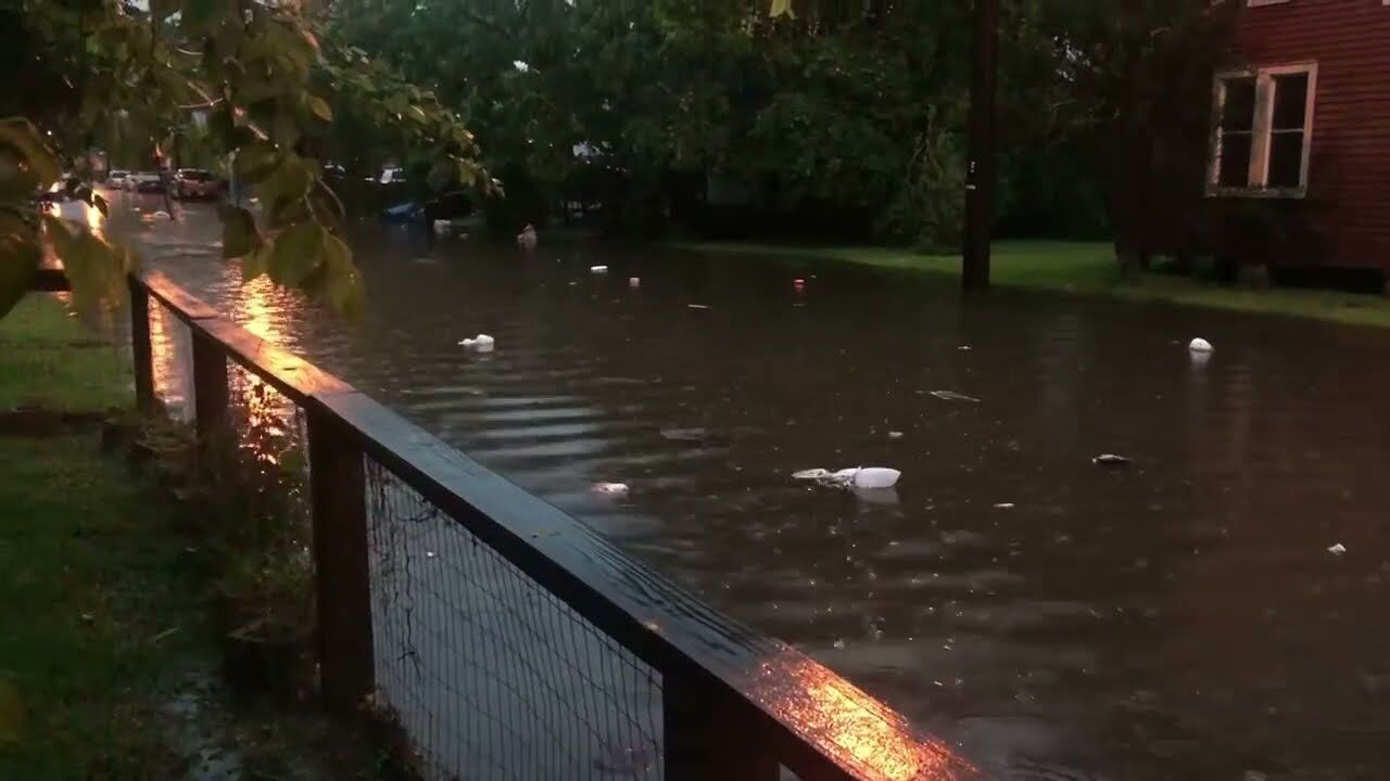 Heavy Rains Lead To Street Flooding In Lafayette's Freetown ...