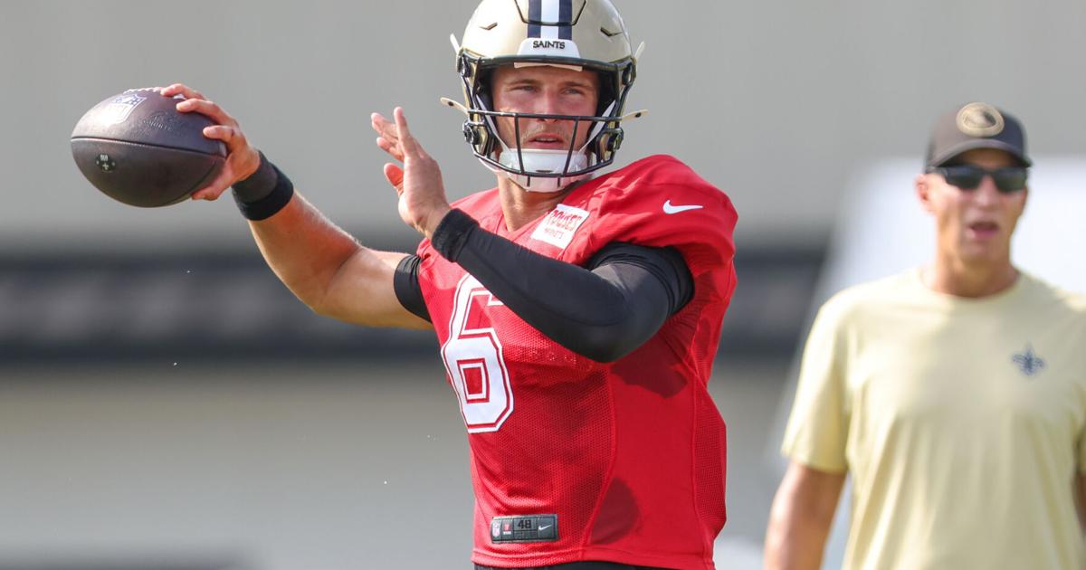 Tyler Shough took most of the Saints starter reps during their 1st ...