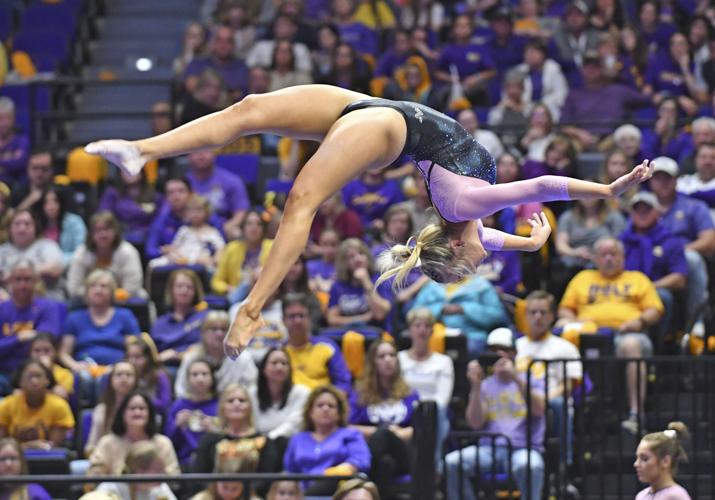No. 7 LSU fall on beam for SEC gymnastics win over Auburn in