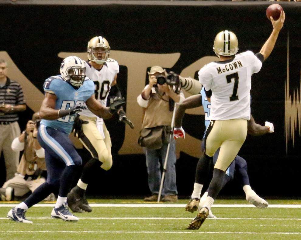 Video: Saints QB Luke McCown says healed dislocated pinkie makes difference against Titans _lowres