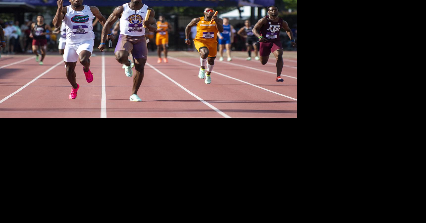 LSU men's track team takes 4x100meter relay title via DQ LSU