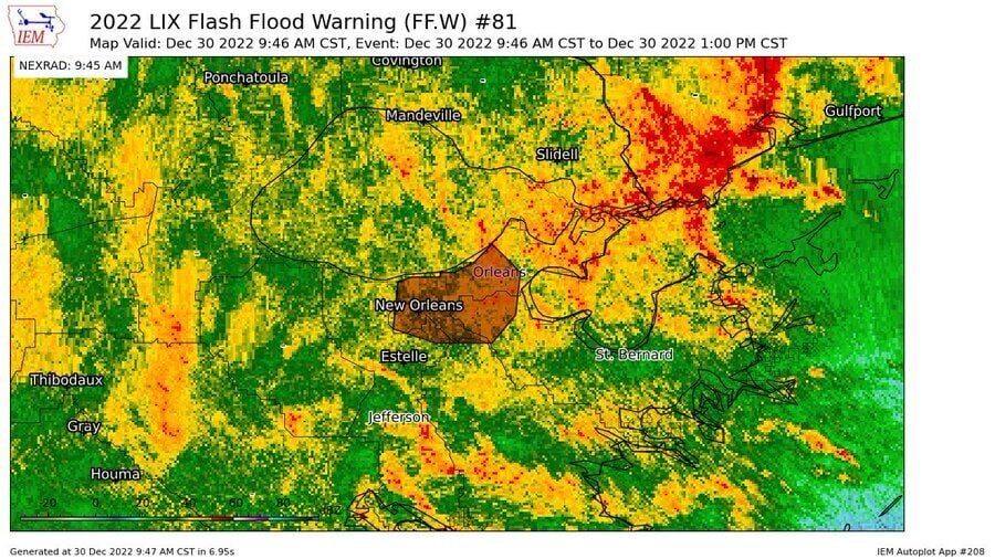 Flash Flood Warning Until 1 P.m. Friday For New Orleans Area | News ...