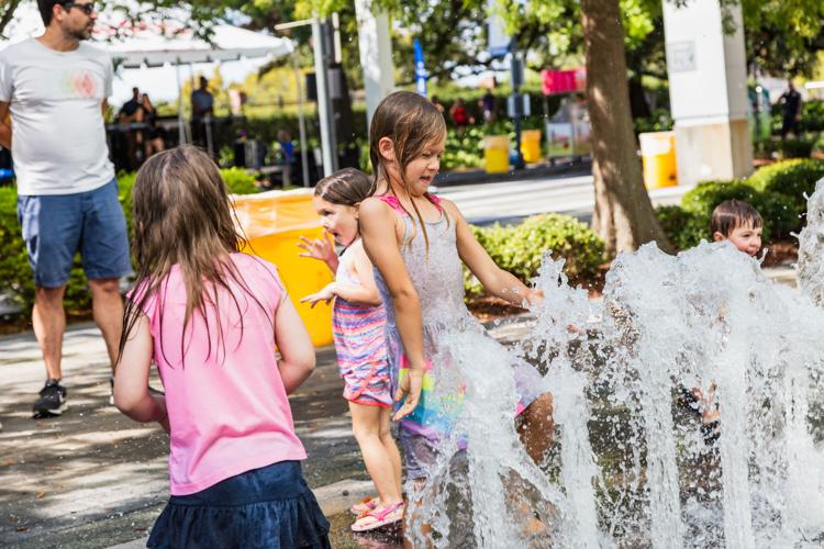 Splish, splash (pads) Here's a fun, inexpensive way to cool off in