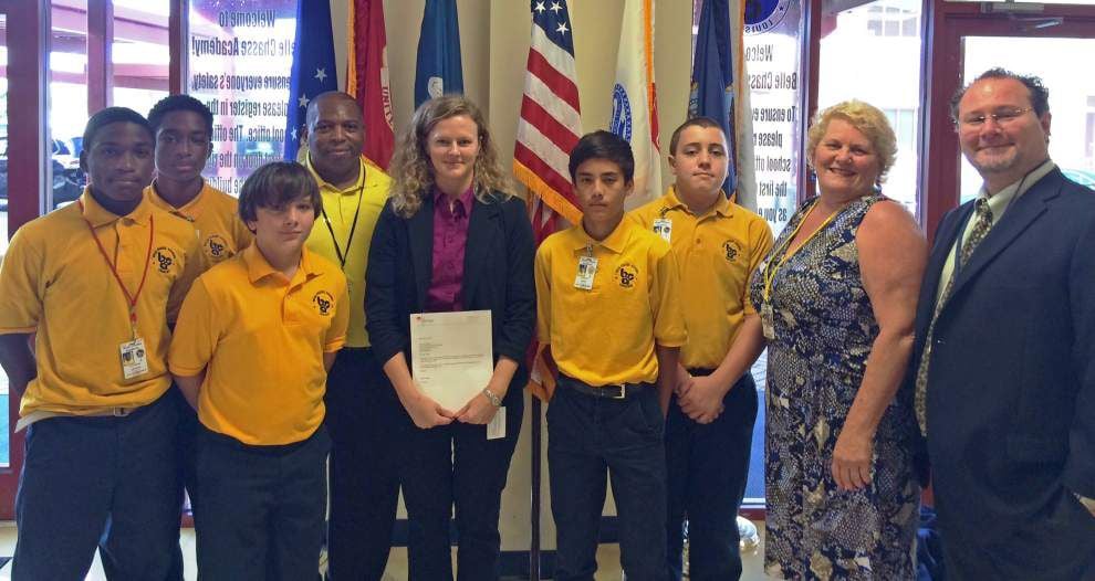 Belle Chasse Academy fishing program gets support from Entergy _lowres