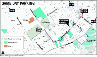 University Of Louisiana At Lafayette Map Extra Parking Available For Ul-Lafayette Home Opener Against Southern  University | News | Theadvocate.com