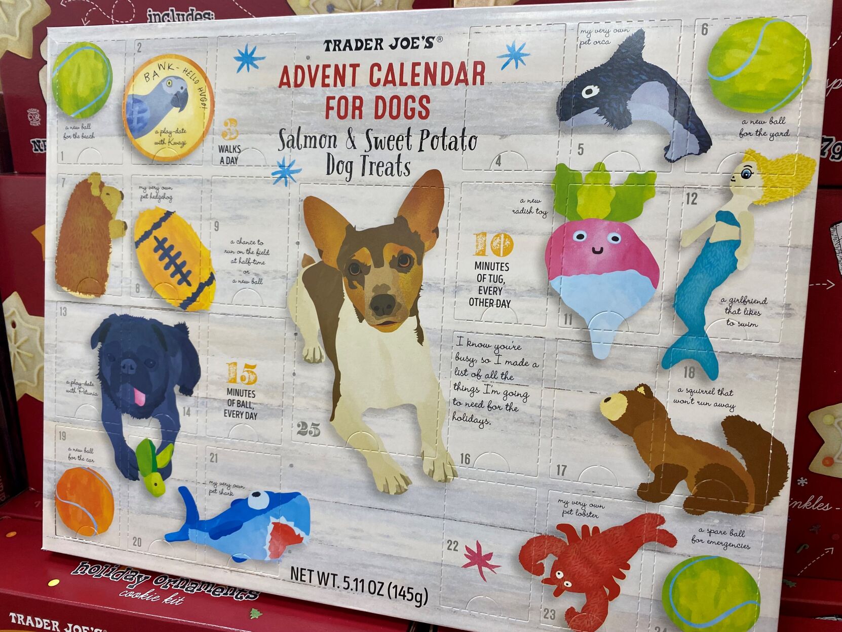 Trader joe's dog treat hotsell advent calendar