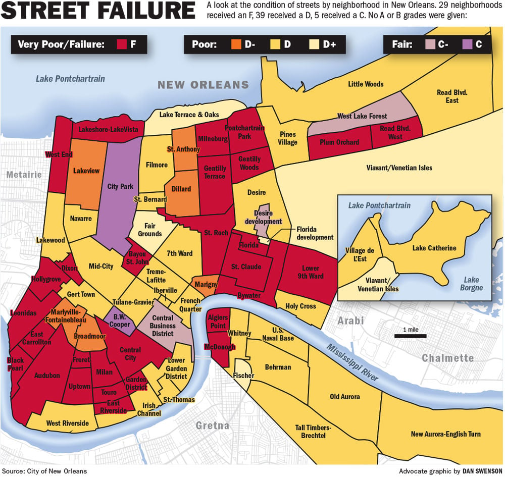 How bad are New Orleans' streets? Fixes require billions, study shows