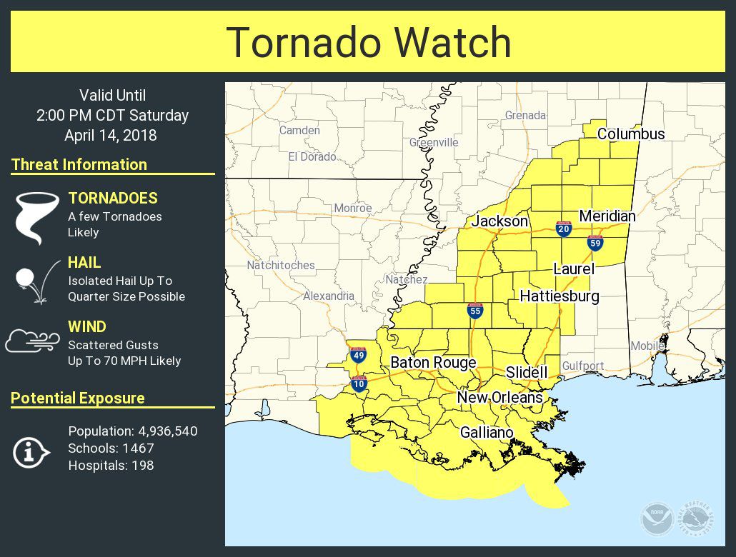 Baton Rouge weather: See radar as tornado watch lifted, severe storms leave area | Weather ...