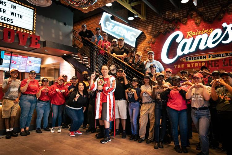 Joey Chestnut set a new record for eating Cane's chicken fingers. See, watch how many he ate