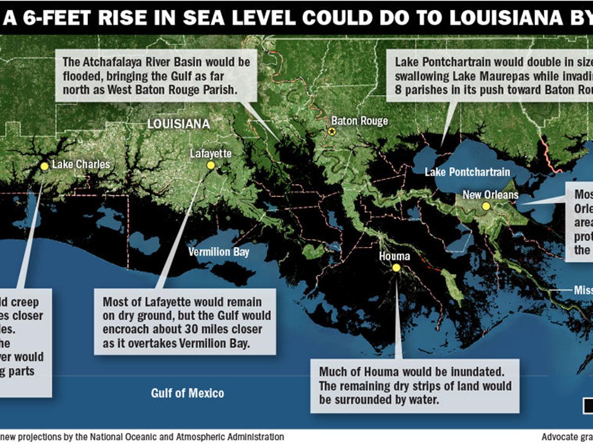 Rising sea levels threaten Louisiana homeowners with billions in