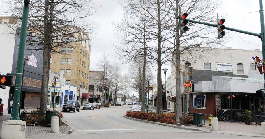Lafayette hosts its first Red Dress Run, benefiting a local non-profit, downtown businesses