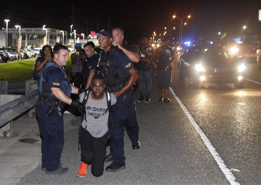 Prominent Black Lives Matter activist DeRay Mckesson arrested at Alton Sterling protest in Baton Rouge _lowres