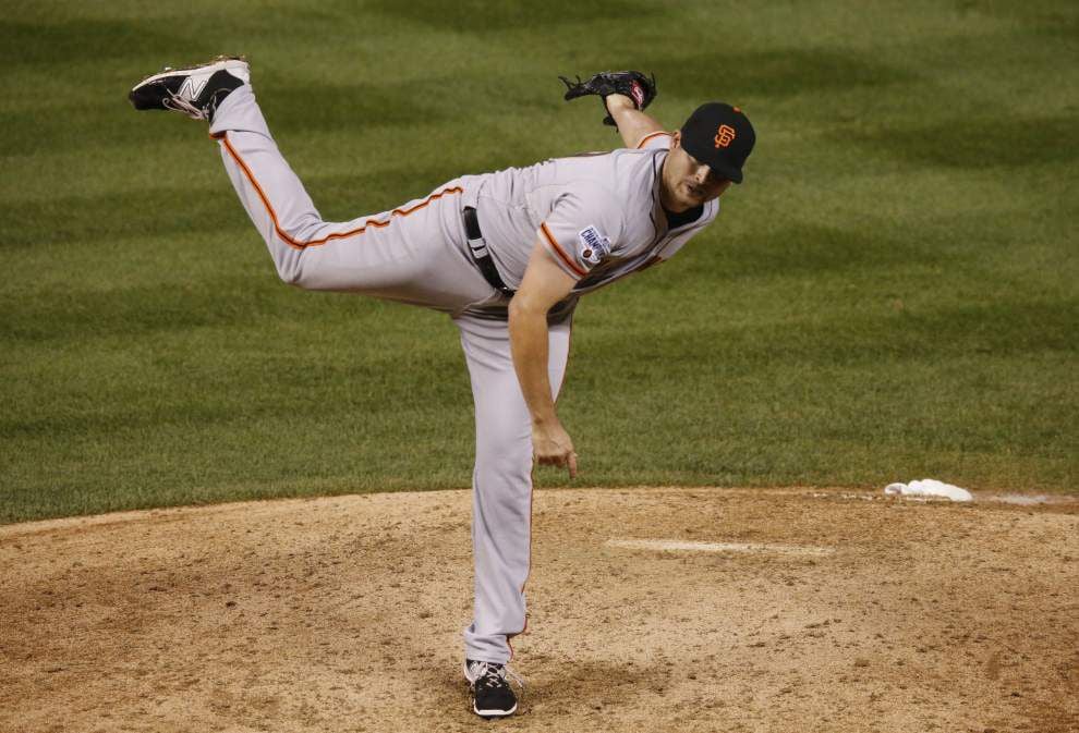 Giants pitcher Cody Hall, the first white player from Southern to