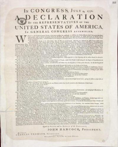 who recited the declaration of independence