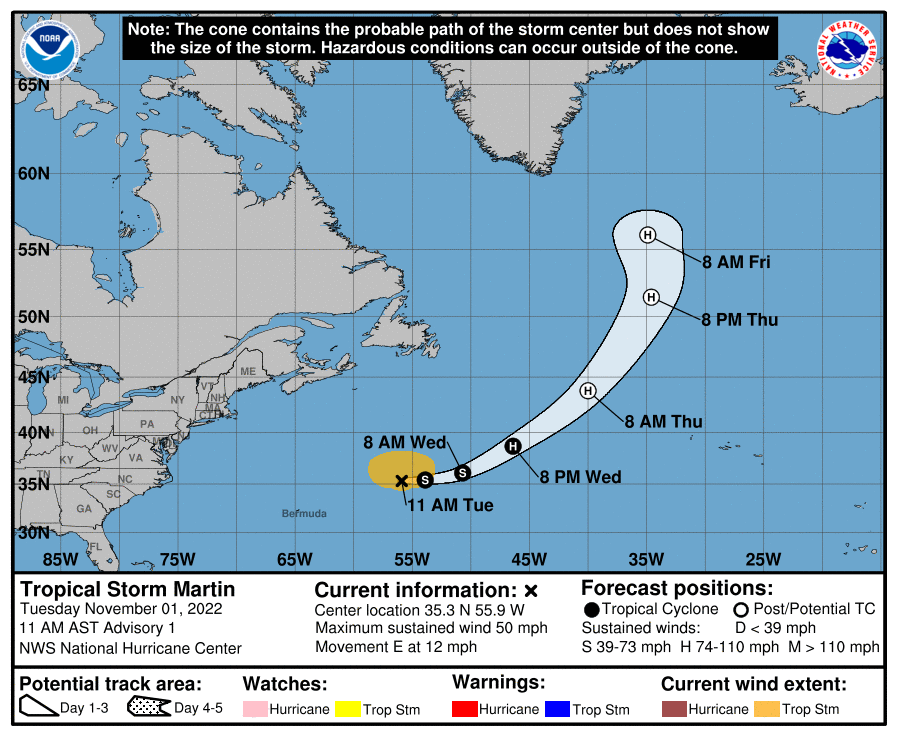 Tropical Storm Martin Forms In Atlantic, While Tropical Storm Lisa ...