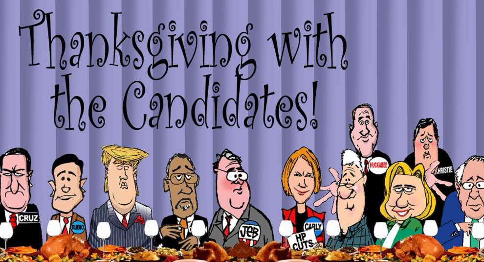 Walt Handelsman animation: Thanksgiving with the Candidates _lowres