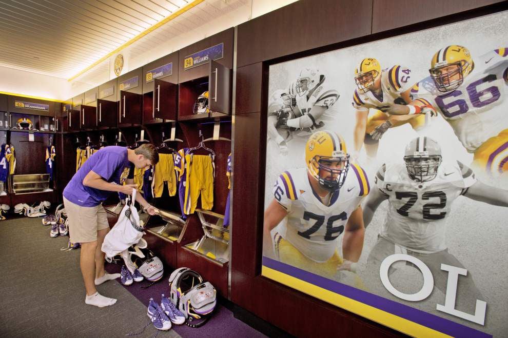 Look Inside Lsu Locker Room Pristine Helmets Perfect