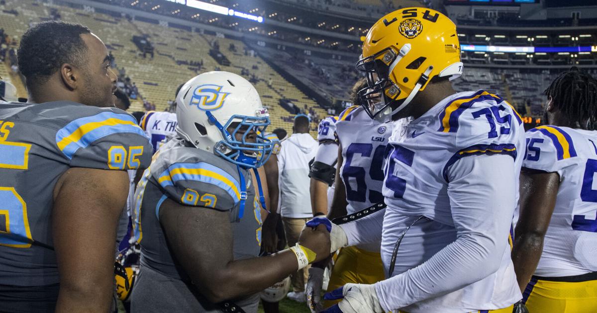 Die Football-Teams von Southern und LSU treffen zum zweiten Mal überhaupt ...