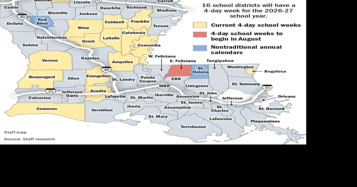 Proposed curb on four-day school weeks may force reversal in East Feliciana Parish