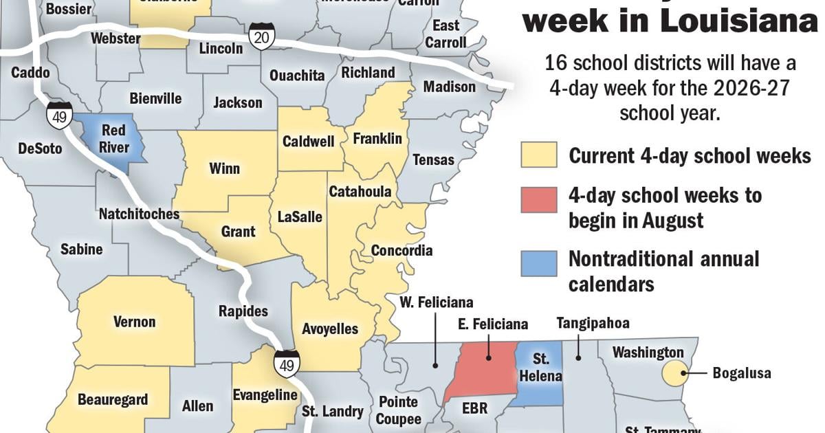 Proposed curb on four-day school weeks may force reversal in East Feliciana Parish