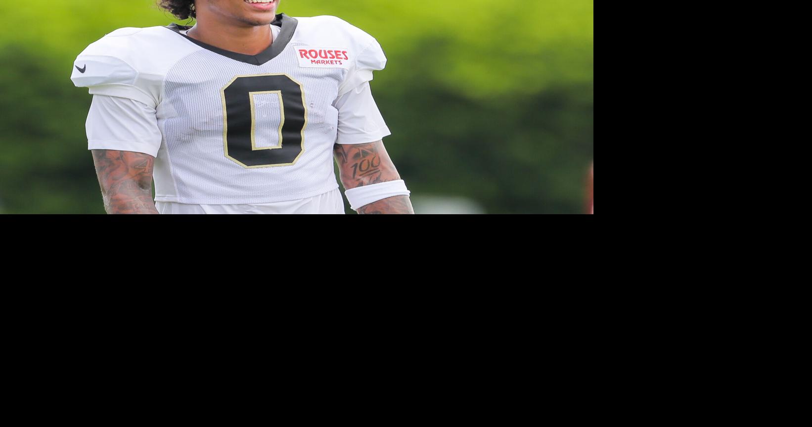 Saints rookie Jordyn Tyson leaves joint practice early with an injury ...