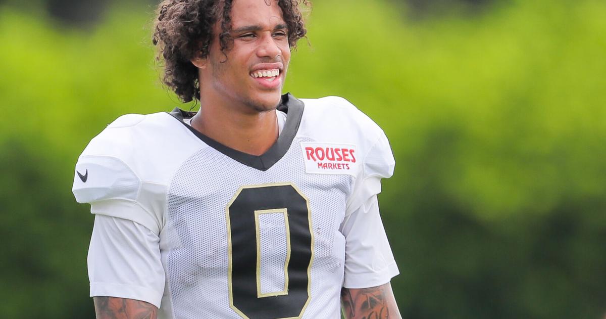 Saints rookie Jordyn Tyson leaves joint practice early with an injury ...