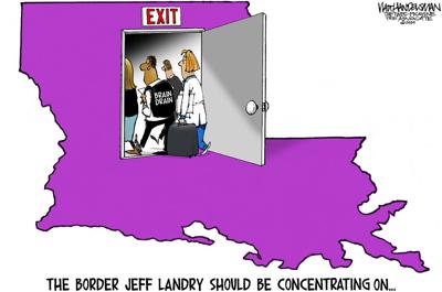 Walt Handelsman: Leaving Louisiana