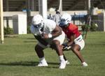 Southern working on offensive line depth during preseason camp