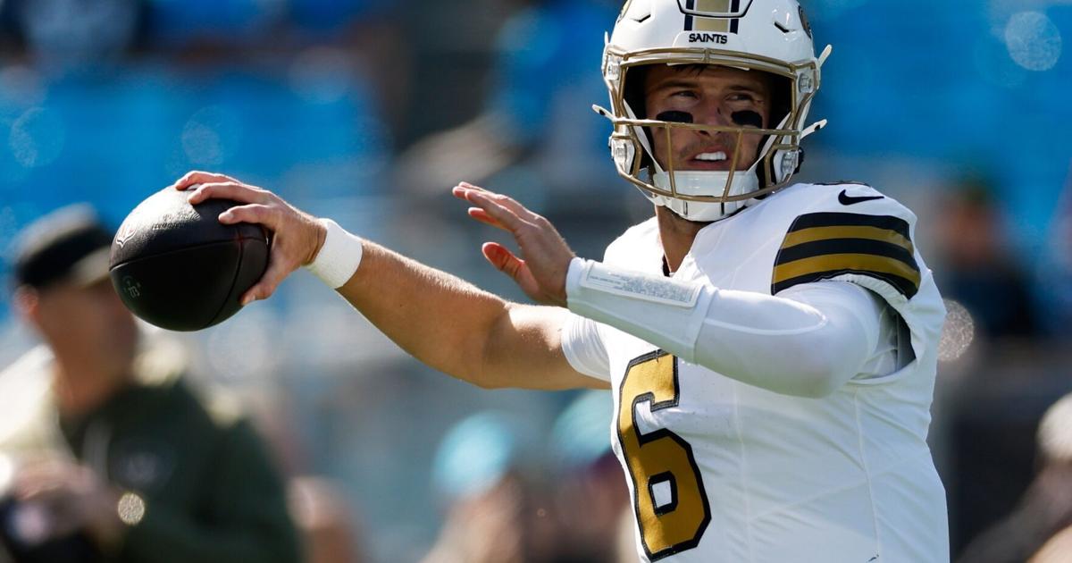 Saints QB Tyler Shough showed off his arm on a deep touchdown pass to ...