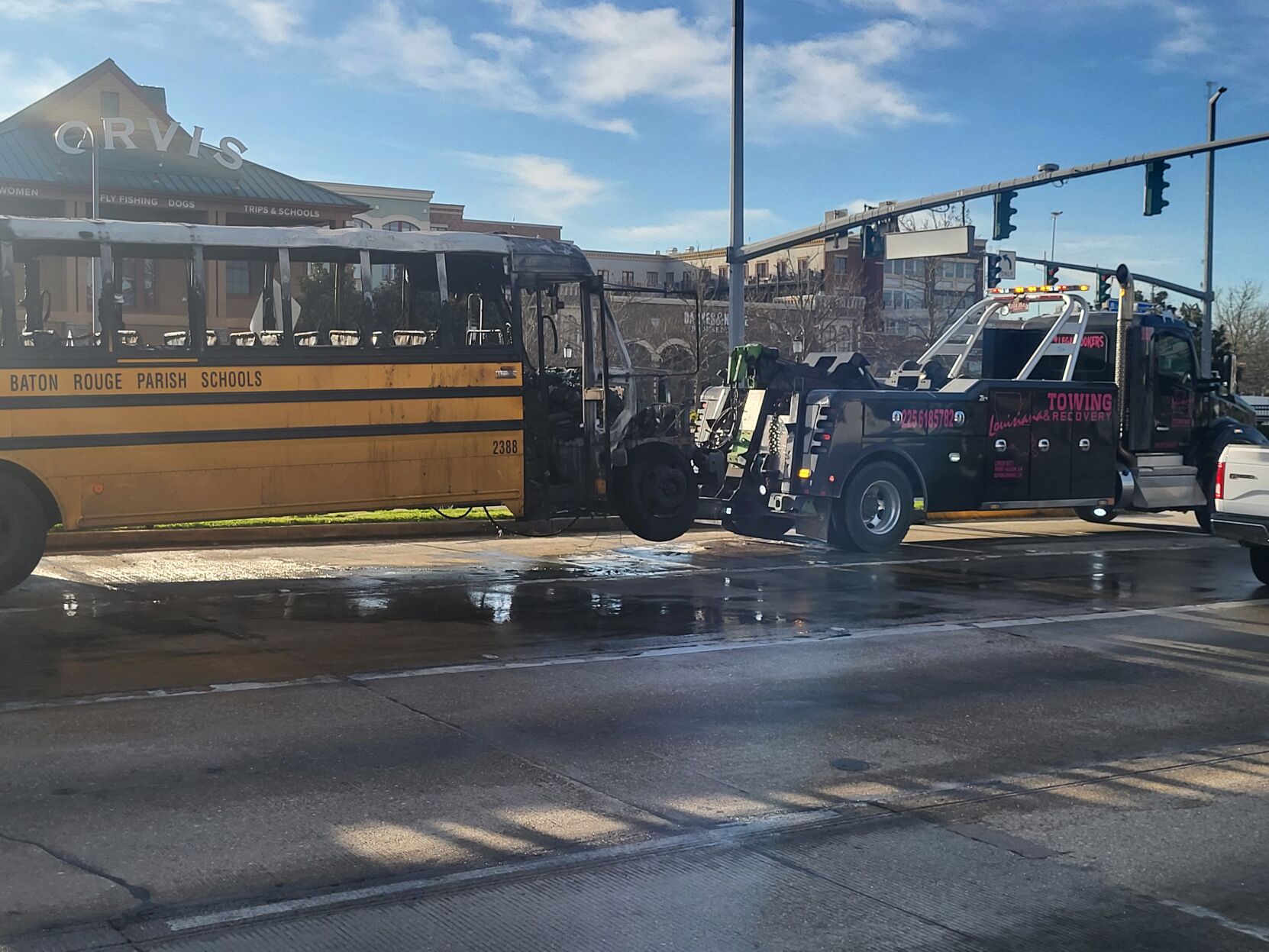 School Bus Catches Fire In Baton Rouge, No Injuries | News ...