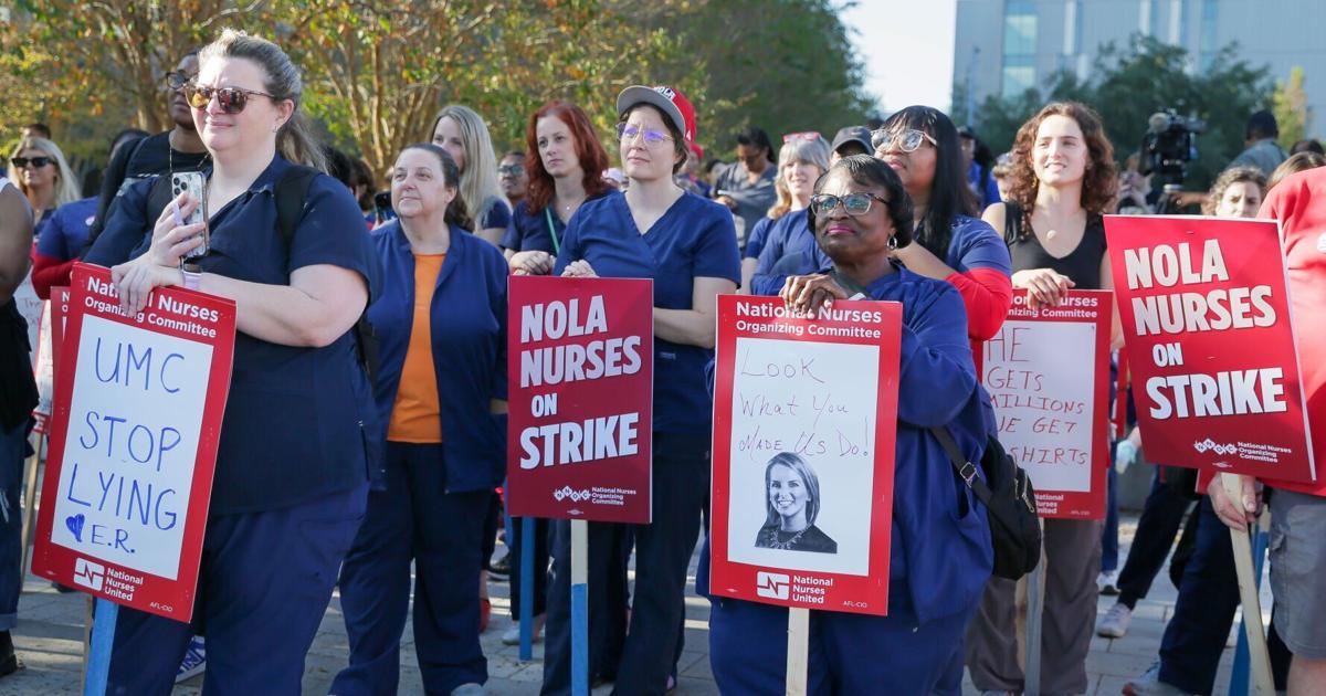 University Medical Center nurses walk out for strike that will extend ...
