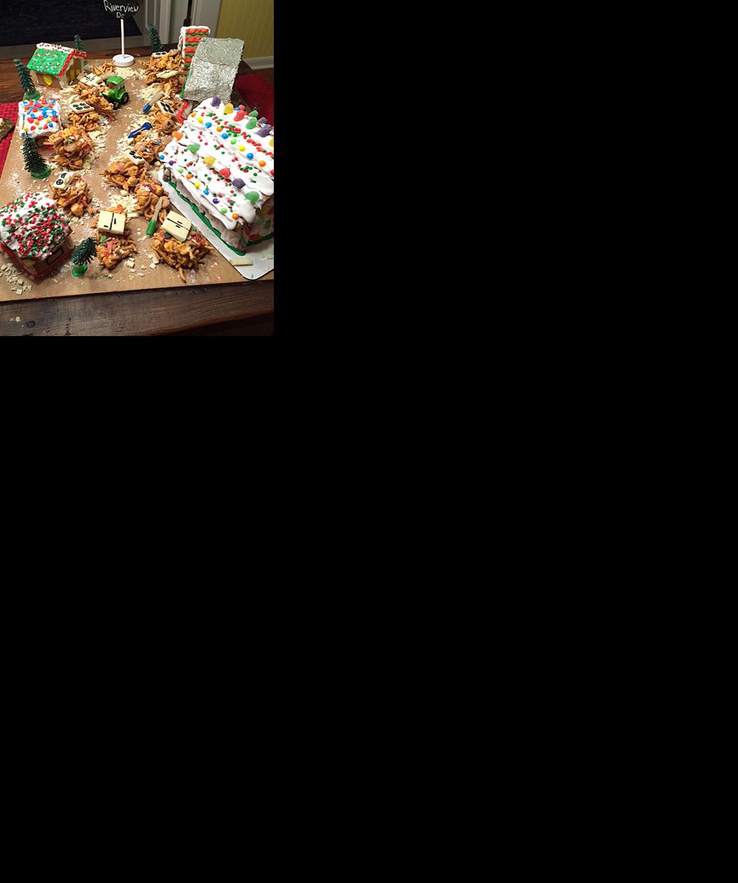 Candy debris, chocolate drywall: Woman creates flood-damaged ...