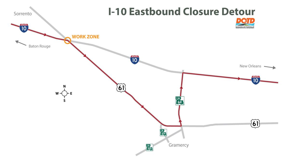 Planned closure of I10 Eastbound lanes at Sorrento postponed, DOTD says Crime/Police