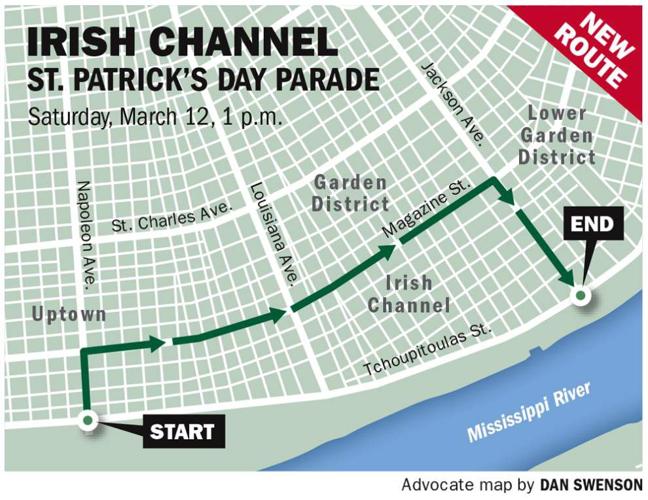 St. Patrick’s Day parties, parades in New Orleans area Routes, times