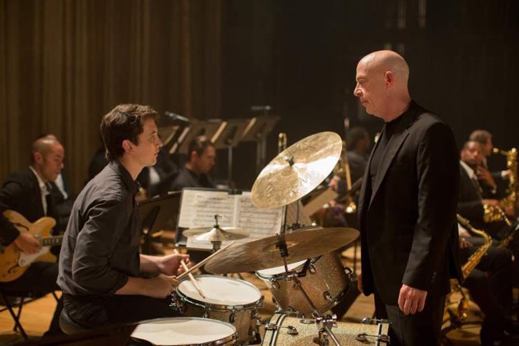 Why does J.K. Simmons in Whiplash tells his students as his former