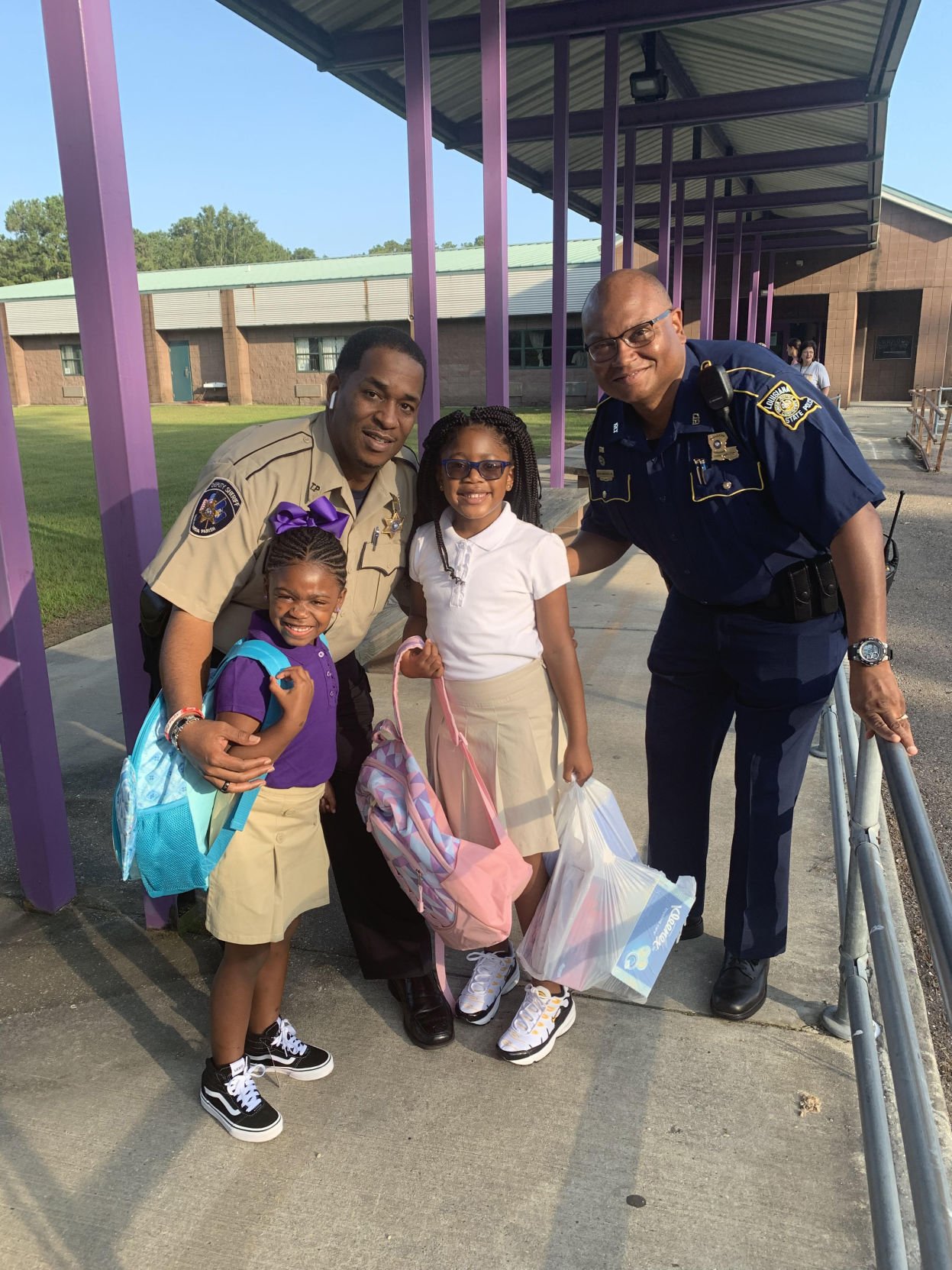 Law enforcement officials greet Hammond Westside Montessori students on ...