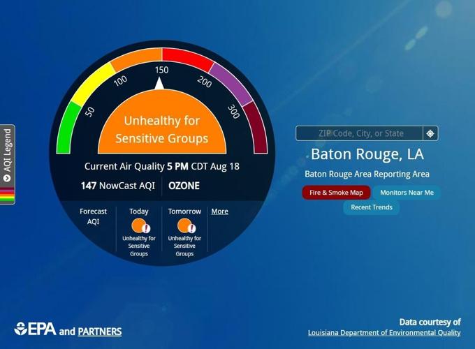 High ozone reading