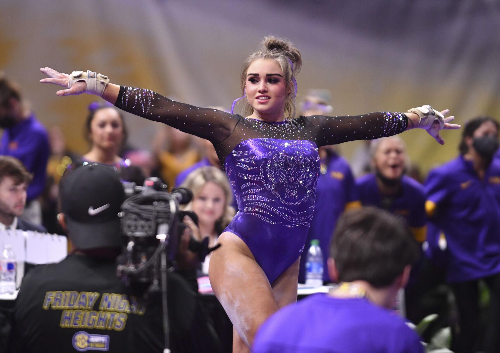 LSU gymnastics team pushes Florida to limit but falls just short, 198.