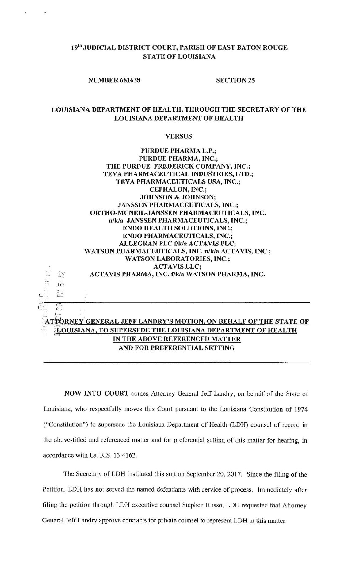 formal judge letter to Louisiana General control Jeff Landry Attorney of seeks formal judge letter to Louisiana General control Jeff Landry Attorney of seeks