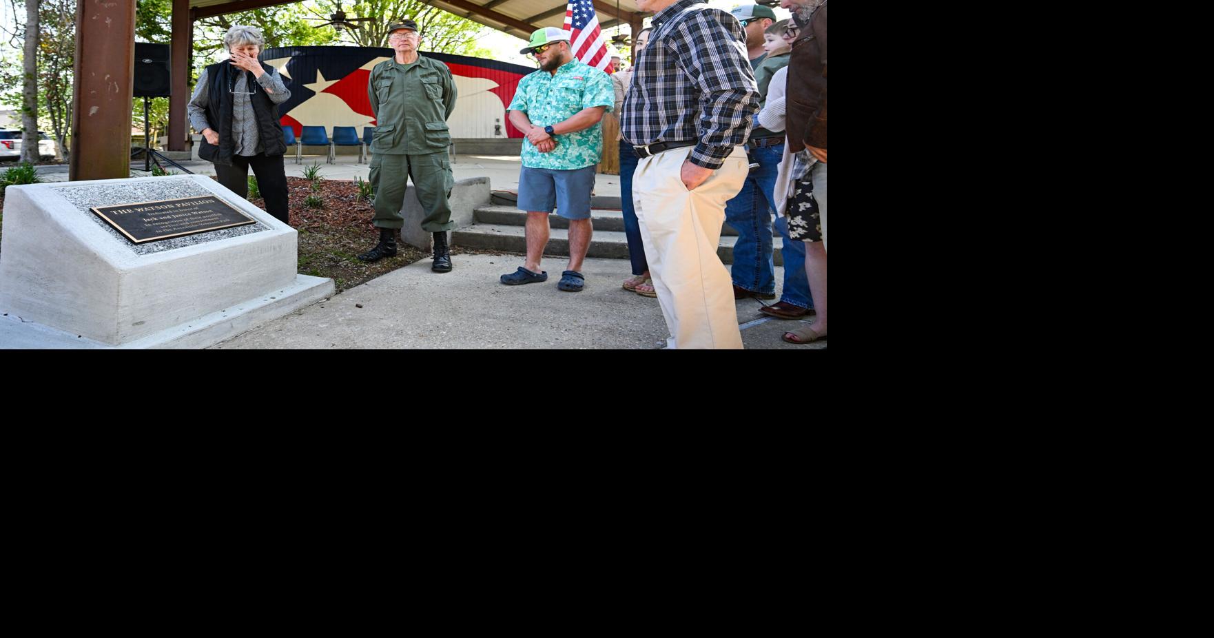 Longtime volunteers Jack and Janice Watson honored during marker dedication at veterans park