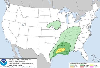South Louisiana to be under a flash flood watch Thursday morning ...