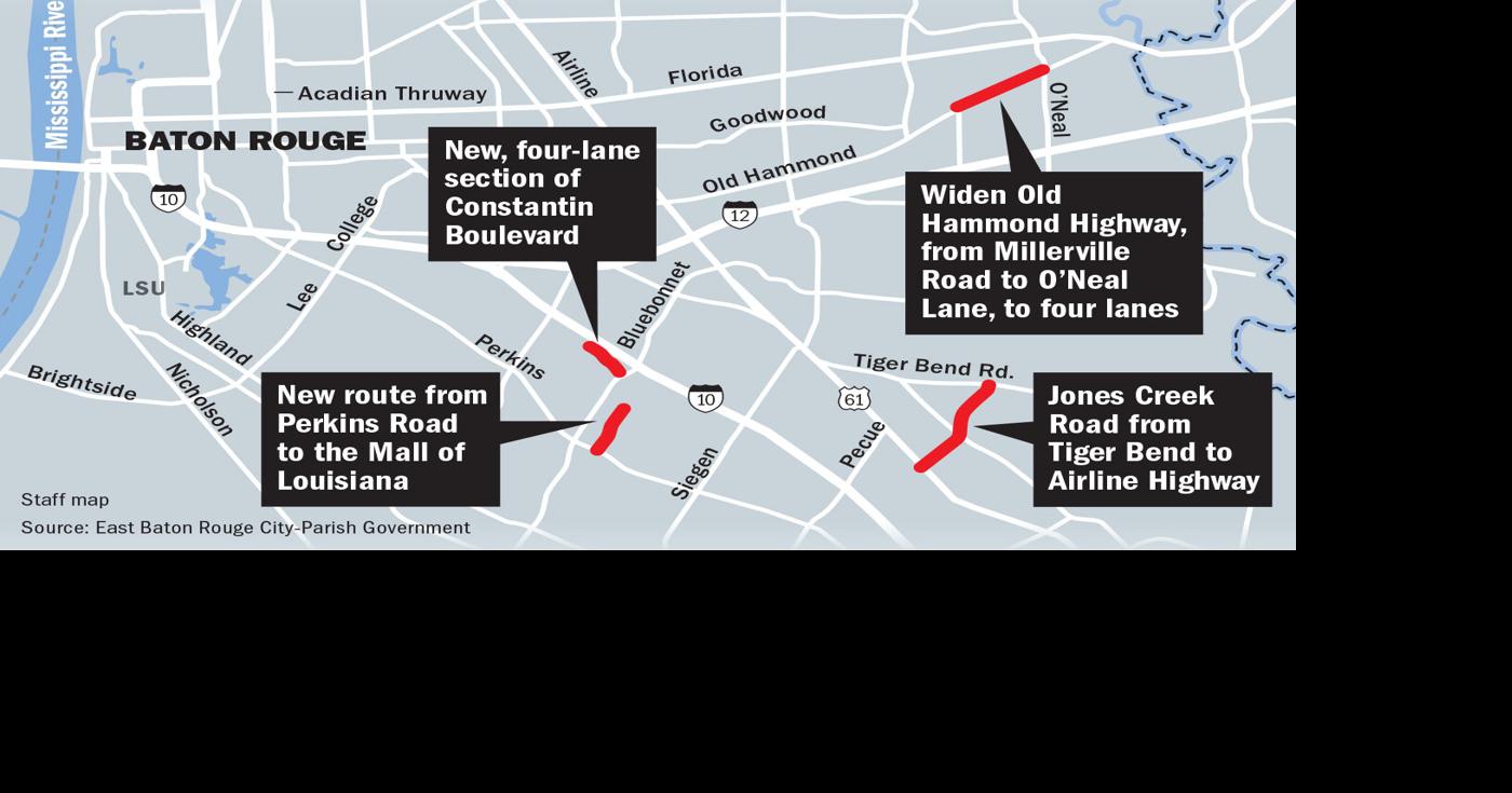 New Baton Rouge road projects are under construction | News ...