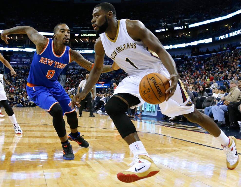 Video: Pelicans guard Tyreke Evans says the team tried to run and push the ball in its win against the New York Knicks _lowres