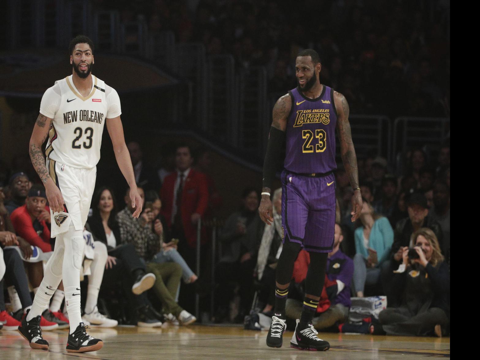 Lakers' LeBron James gives away No. 23 jersey to Anthony Davis, tweets  possible hint about new number 