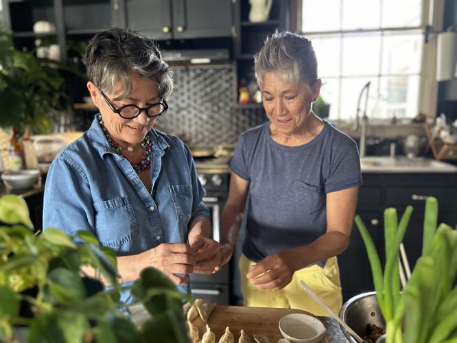 At The Table 4.14.24 Mary Patout and Janet Hanemann make gy.jpg