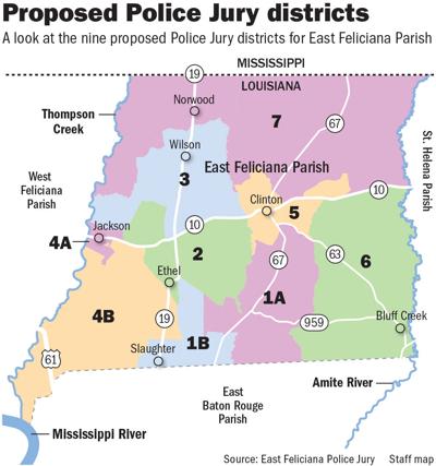 042722 East Feliciana Police Jury districts map