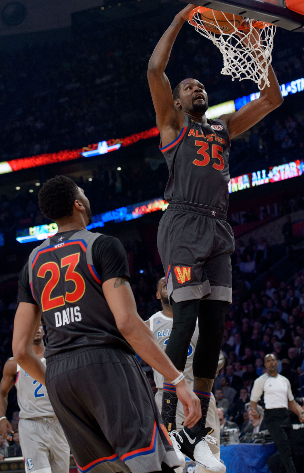 NBA AllStar Game Kevin Durant and Russell Westbrook bury