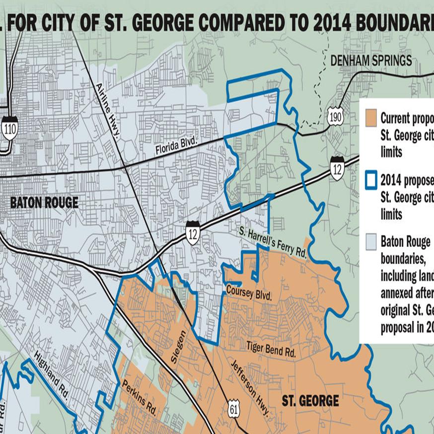 St George Baton Rouge Map St. George Map: Get Detailed View Of Adjusted Boundaries Of Proposed New  City | News | Theadvocate.com