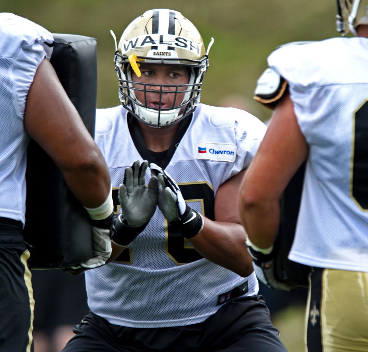 Saints waive rookie offensive lineman Jordan Walsh Saints